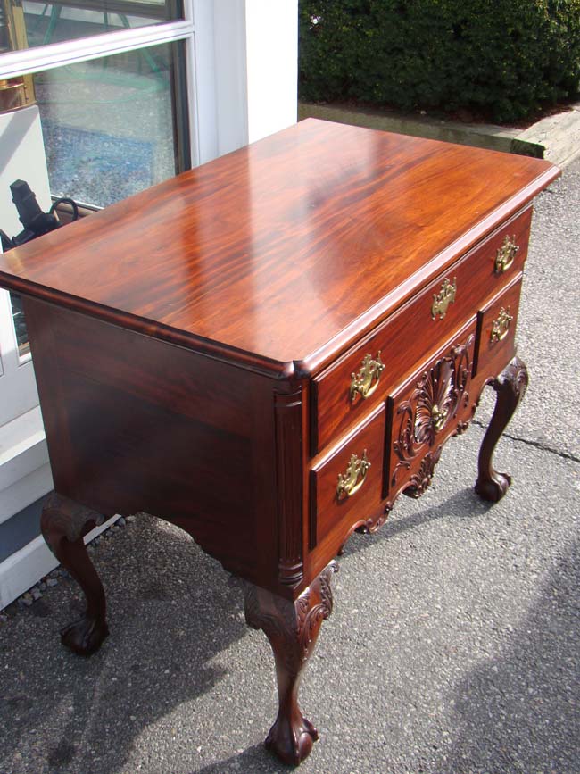 A Magnificent Chippendale style mahogany Lowboy made by Boston cabinetmaker Olof Althin circa 1890 — image 8